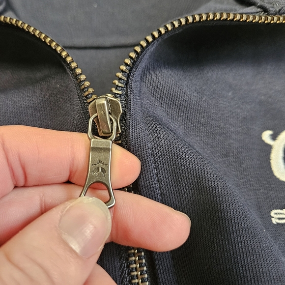 Brooks Brothers Coors Navy Blue 1/4 Zip Pullover Sweater Fleece Line Men's XL - Picture 5 of 7